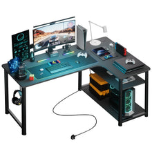 L-Shaped Gaming Desk — Built-In Power Outlets & Shelves — product image 11
