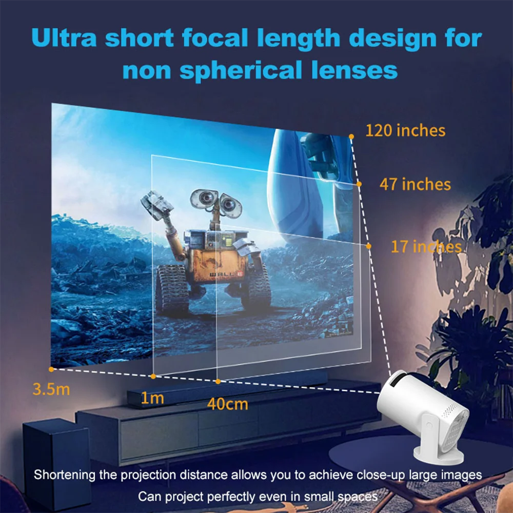 Mini Wi-Fi 6 Projector — Screen Mirroring, 17–120" Picture — product image 2