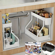Under-Sink Pull-Out Rack — 2-Tier Steel & PP Organiser — product image 2