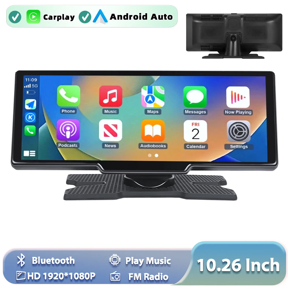 10.26" Wireless CarPlay & Android Auto Dash Display — product image 9