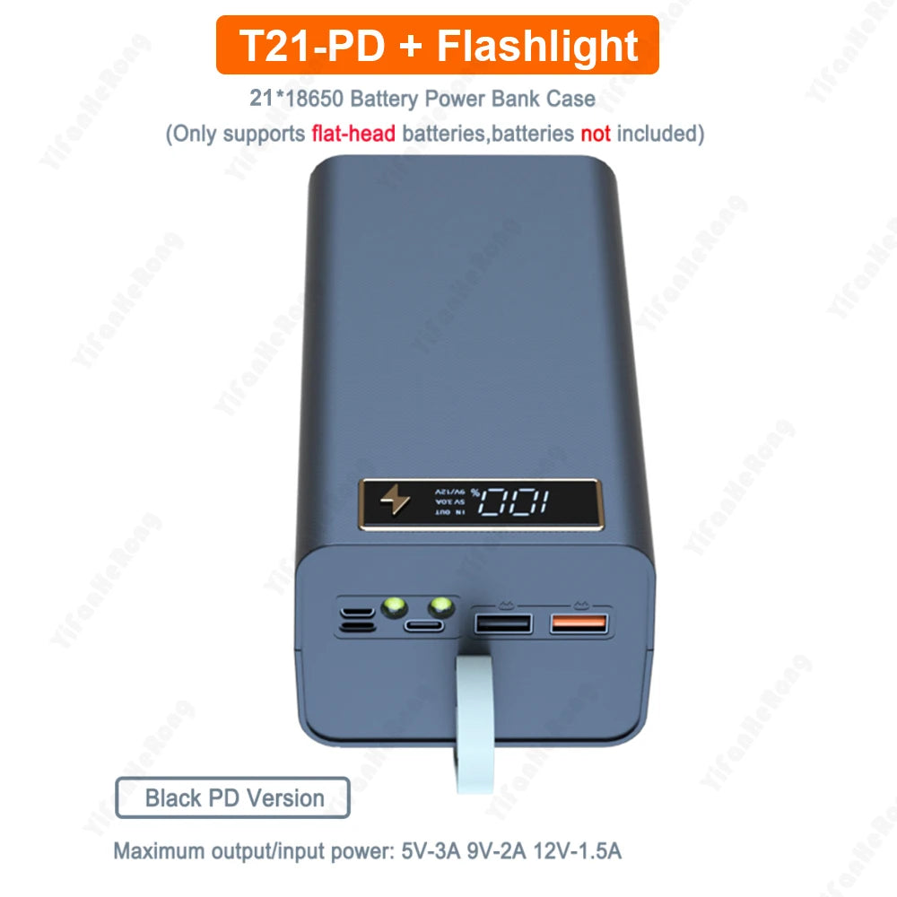 21×18650 DIY Power Bank Case — PD & Qi Wireless Shell — product image 10