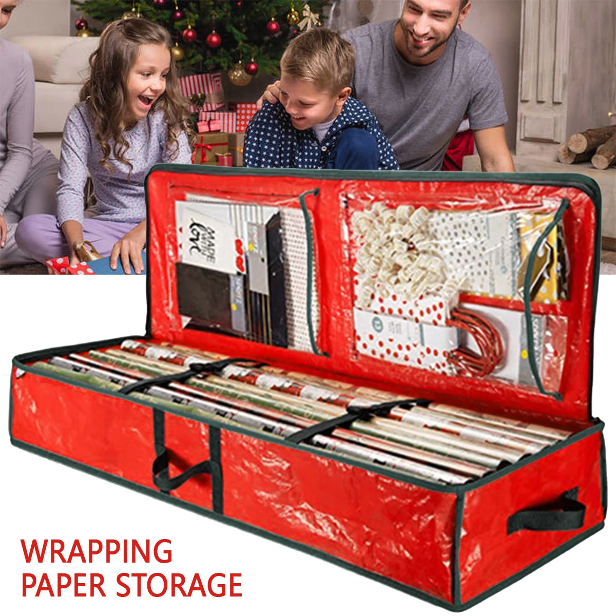 Gift Wrap Storage Bag — 40" Oxford Organiser with Handles — product image 3