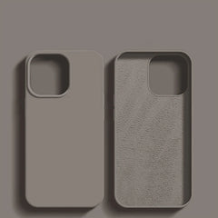 Liquid Silicone iPhone Case — Shockproof Soft-Touch Cover — Titanium Gray