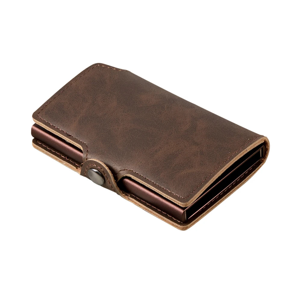 Pop-Up RFID Wallet — Slim Aluminium & Leather Card Holder — product image 10