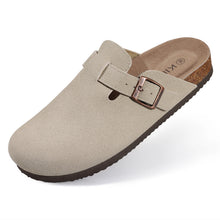 Suede Arch-Support Mules — Cork Footbed Slip-On Clogs