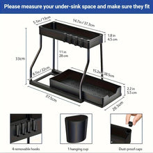 Under-Sink Pull-Out Rack — 2-Tier Steel & PP Organiser — product image 6