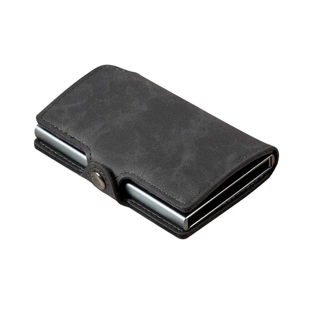 Pop-Up RFID Wallet — Slim Aluminium & Leather Card Holder — product image 9