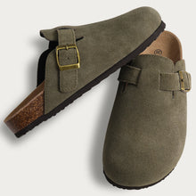 Suede Arch-Support Mules — Cork Footbed Slip-On Clogs