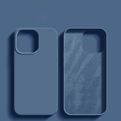 Liquid Silicone iPhone Case — Shockproof Soft-Touch Cover — Deep Blue