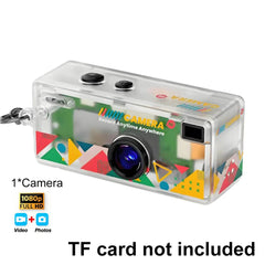 Thumb Keychain Camera — 1080p Mini Action Cam with Screen — Transparent