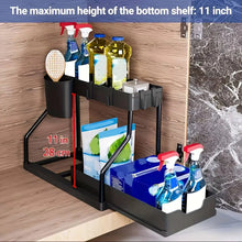 Under-Sink Pull-Out Rack — 2-Tier Steel & PP Organiser — product image 7