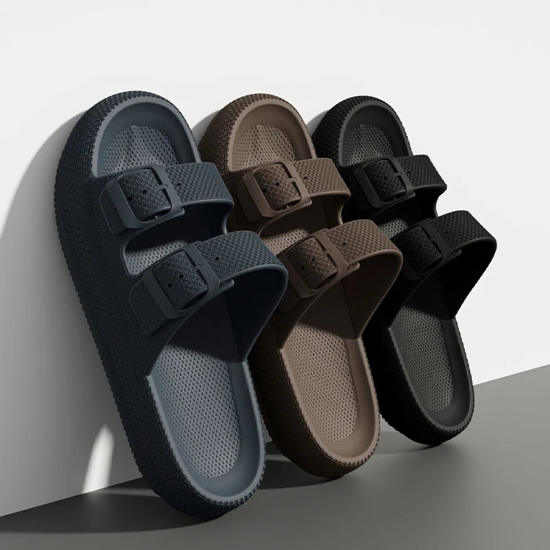 Non-Slip Shower Slides — Thick-Sole EVA Bathroom Sandals