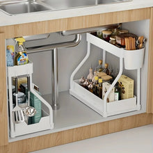 2-Tier Under-Sink Organiser — Pull-Out Storage Baskets