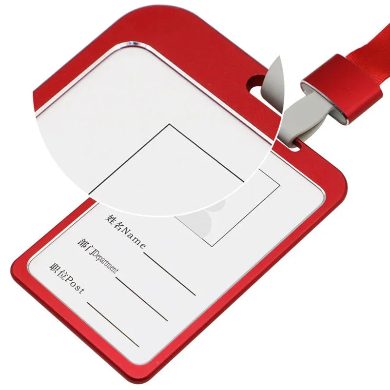 Aluminium ID Card Holder — Slim Badge Case with Lanyard — product image 3