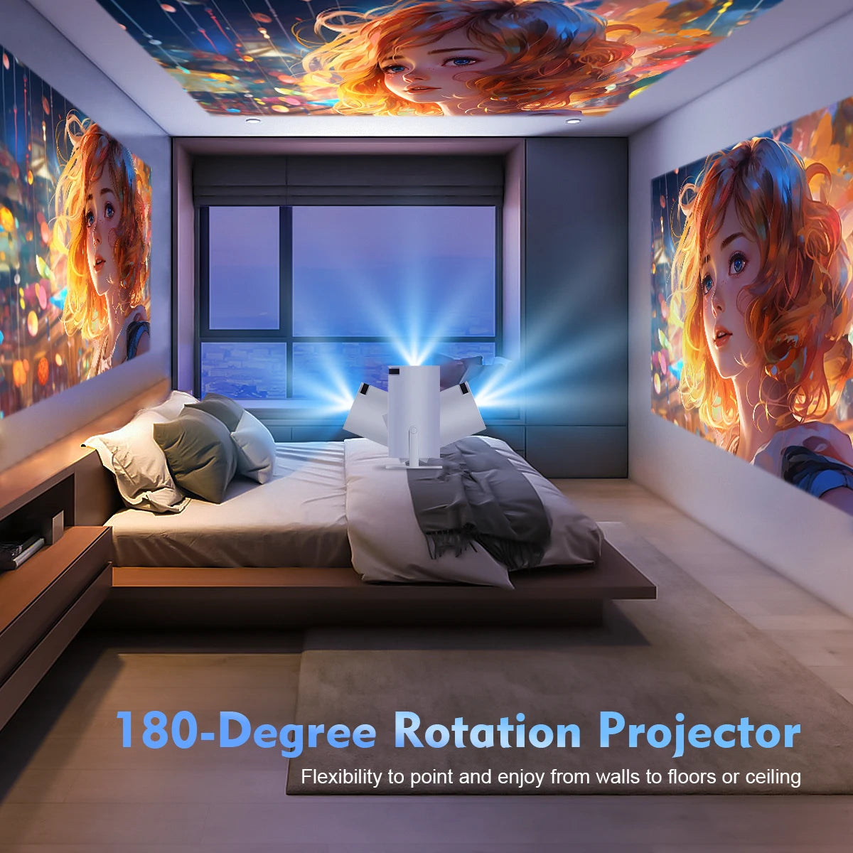 HY300 Pro Smart Projector — Android 14, 290 ANSI, Wi-Fi 6 — product image 5