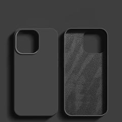 Liquid Silicone iPhone Case — Shockproof Soft-Touch Cover — Black