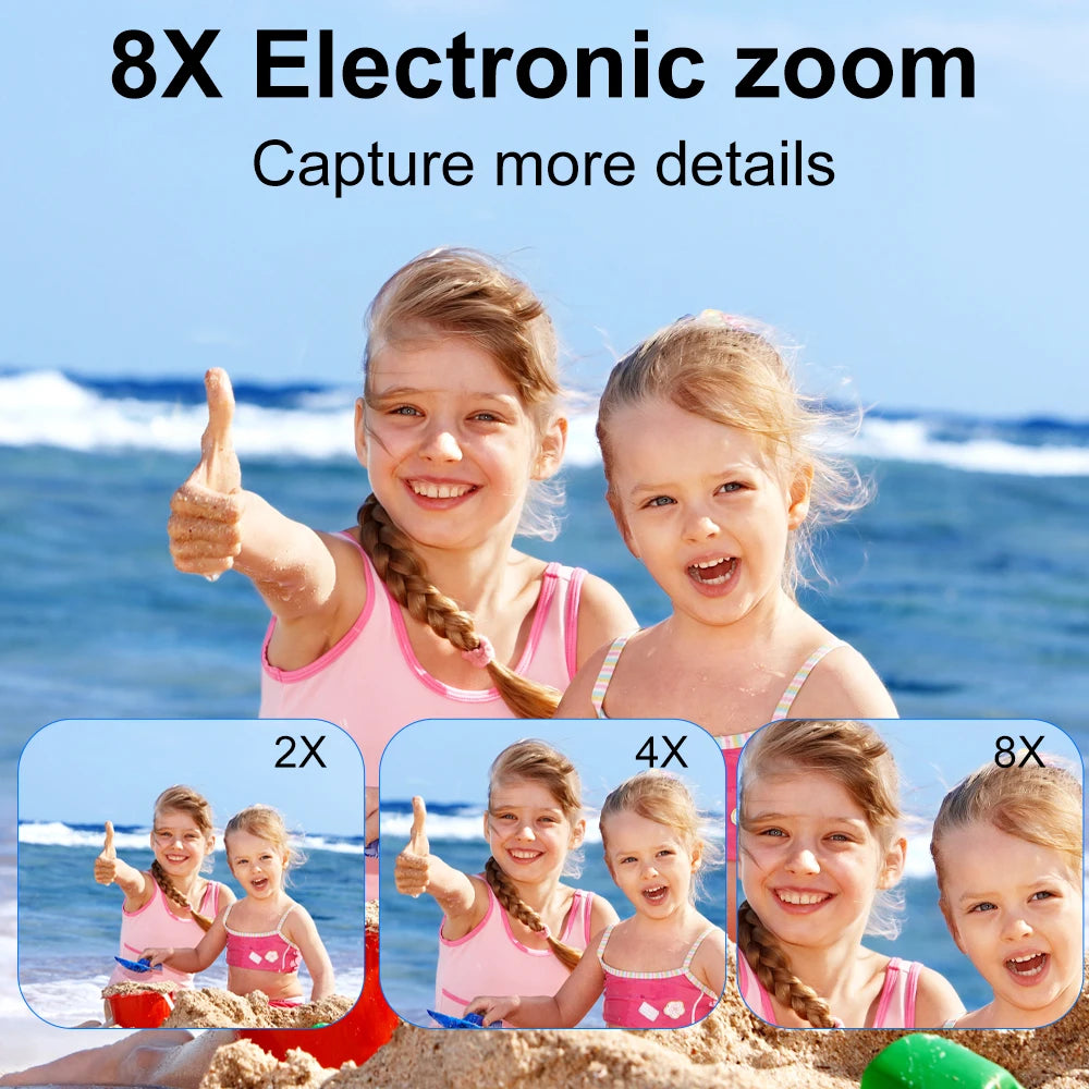 Compact Digital Camera — 1080p, 8× Zoom, 180° Flip Screen — product image 2
