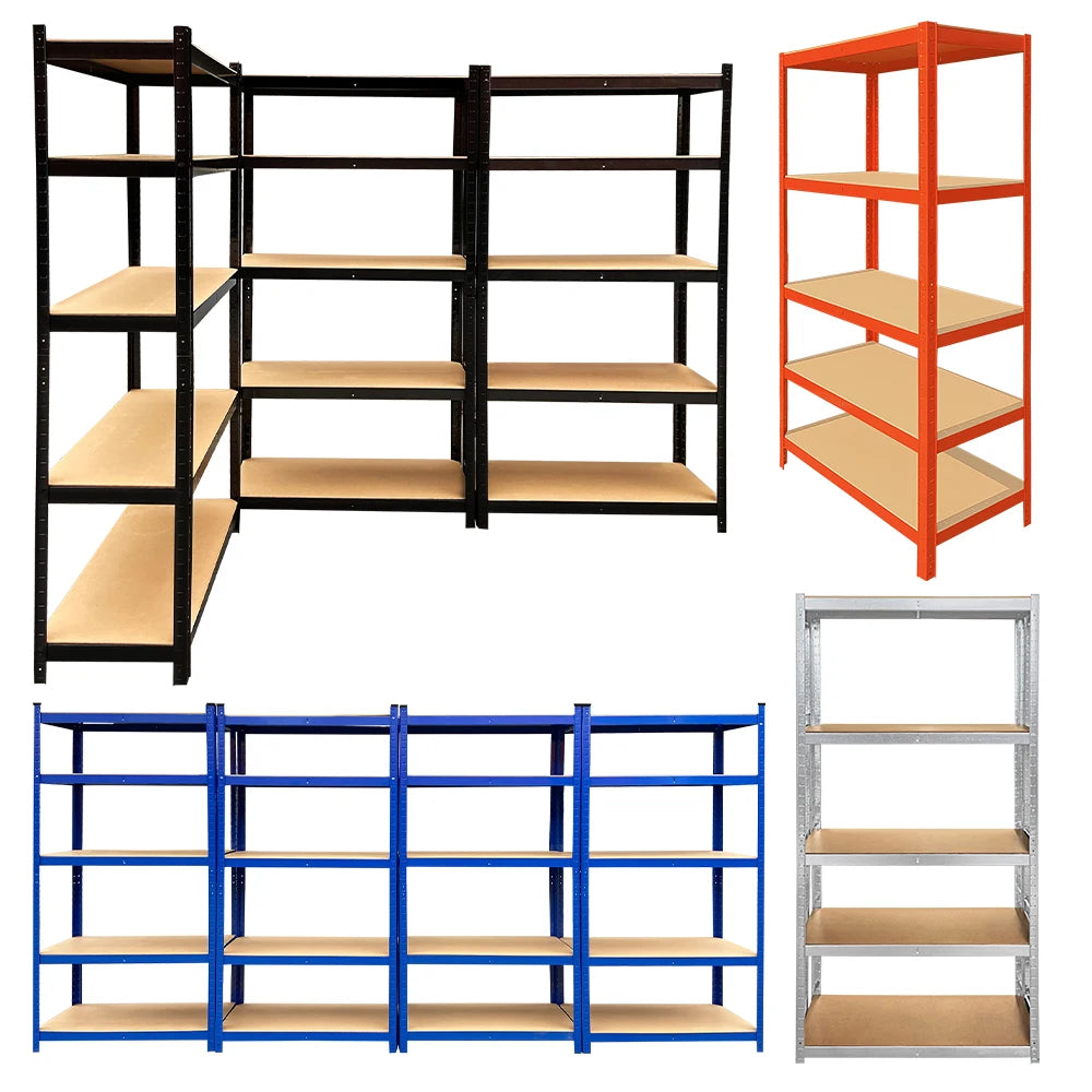 5-Tier Galvanised Steel Shelving — 875 kg Boltless Rack