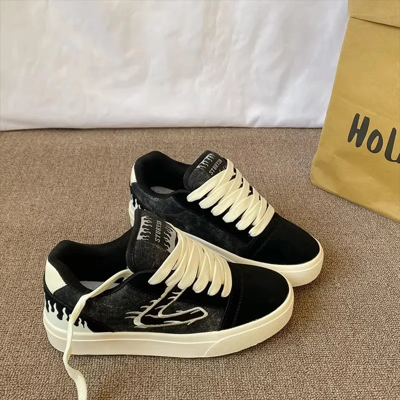 Low-Top Court Sneakers — Breathable PU Colour-Block — product image 5
