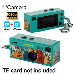Thumb Keychain Camera — 1080p Mini Action Cam with Screen — Green