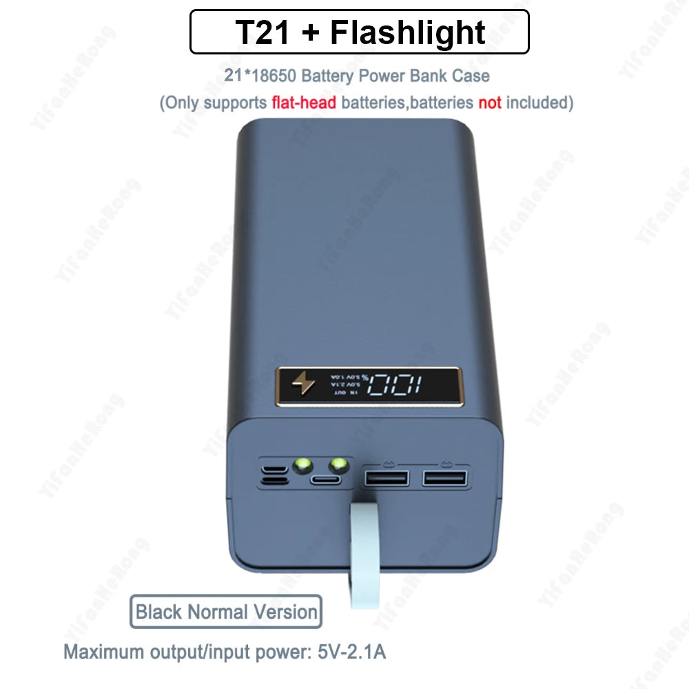 21×18650 DIY Power Bank Case — PD & Qi Wireless Shell — product image 8
