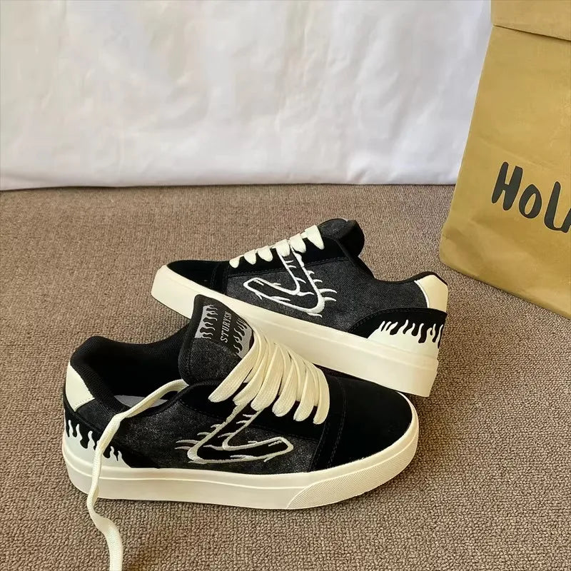 Low-Top Court Sneakers — Breathable PU Colour-Block — product image 4