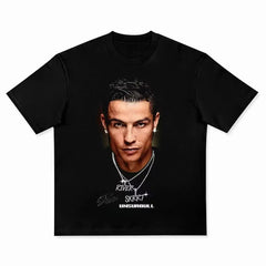 Football Superstar Graphic Cotton Tee — Unisex Short Sleeve — 0227-Cotton-JCS-138