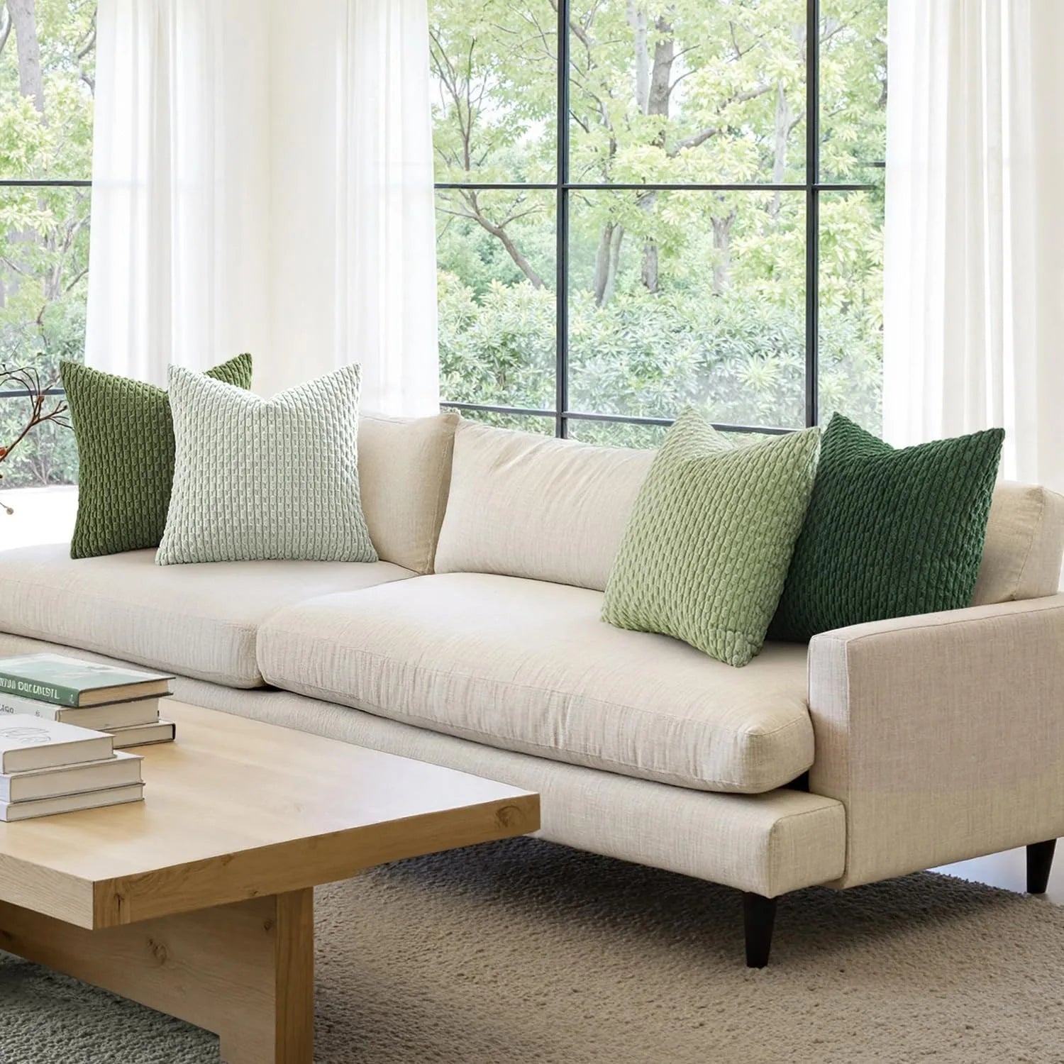Striped Corduroy Cushion Covers — Hidden Zip, 3 Sizes — product image 3