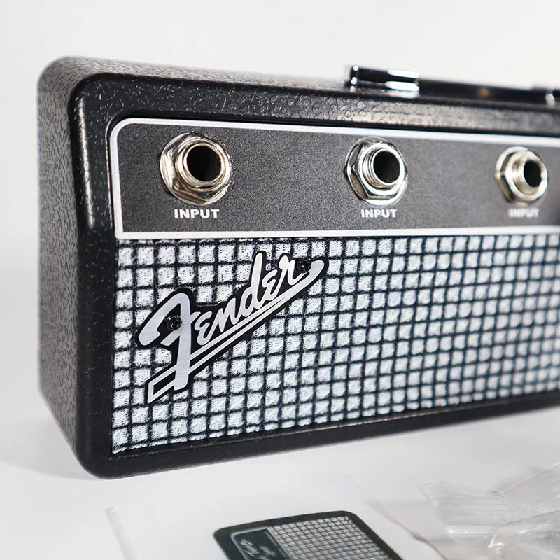 Amp-Style Wall Key Holder — 4 Hooks + Plug Keychains — product image 2