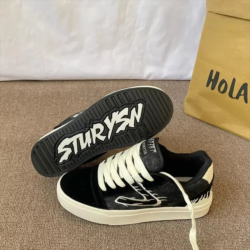 Low-Top Court Sneakers — Breathable PU Colour-Block — product image 3
