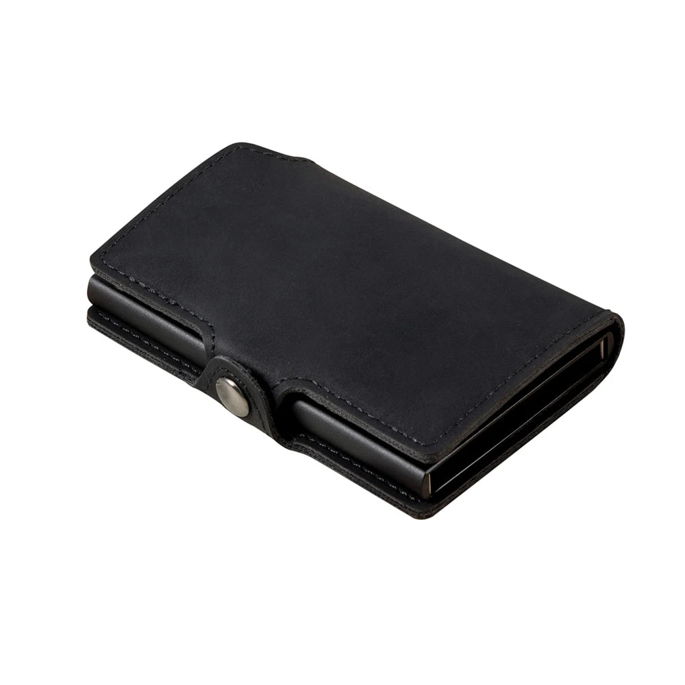 Pop-Up RFID Wallet — Slim Aluminium & Leather Card Holder — product image 8