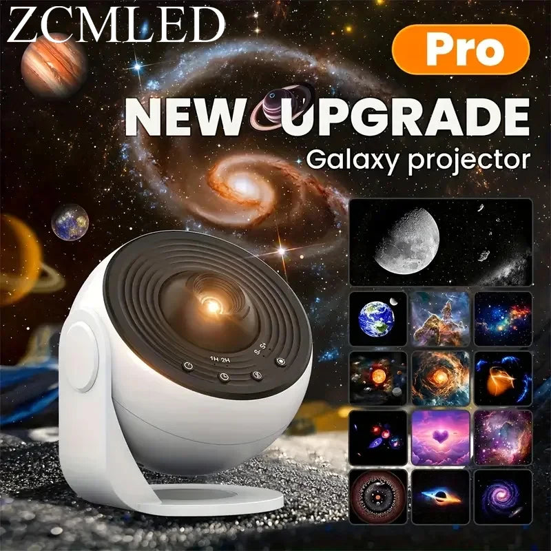 Galaxy Star Projector — 360° Rotating Planetarium Lamp