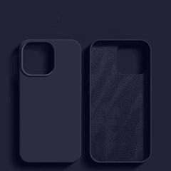 Liquid Silicone iPhone Case — Shockproof Soft-Touch Cover — Dark Purple
