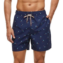 Quick-Dry Graphic Board Shorts — Mesh-Lined Swim Trunks