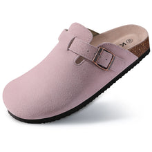 Suede Arch-Support Mules — Cork Footbed Slip-On Clogs