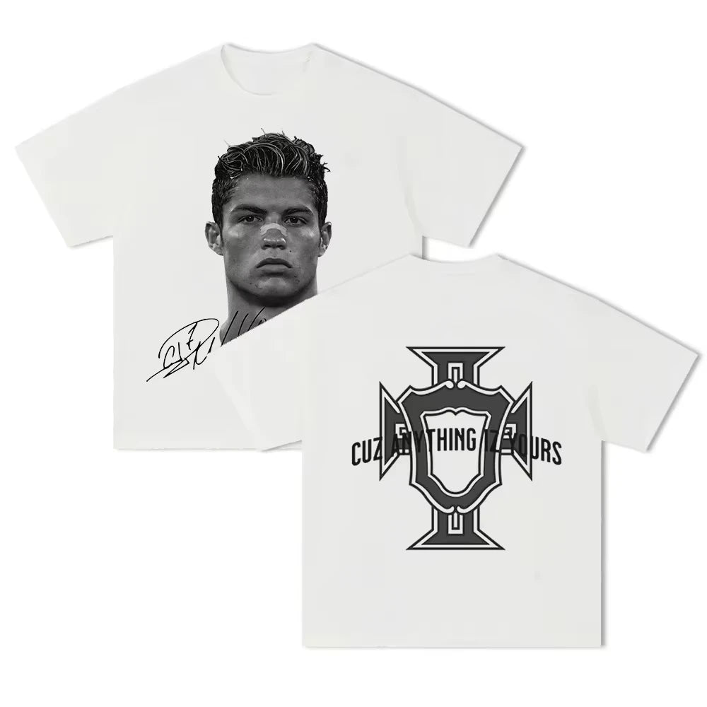 Football Superstar Graphic Cotton Tee — Unisex Short Sleeve