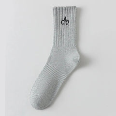 Anti-Odour Cotton Crew Socks — Cushioned Mid-Tube — grey
