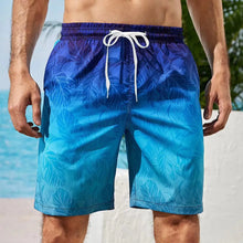 Quick-Dry Graphic Board Shorts — Mesh-Lined Swim Trunks