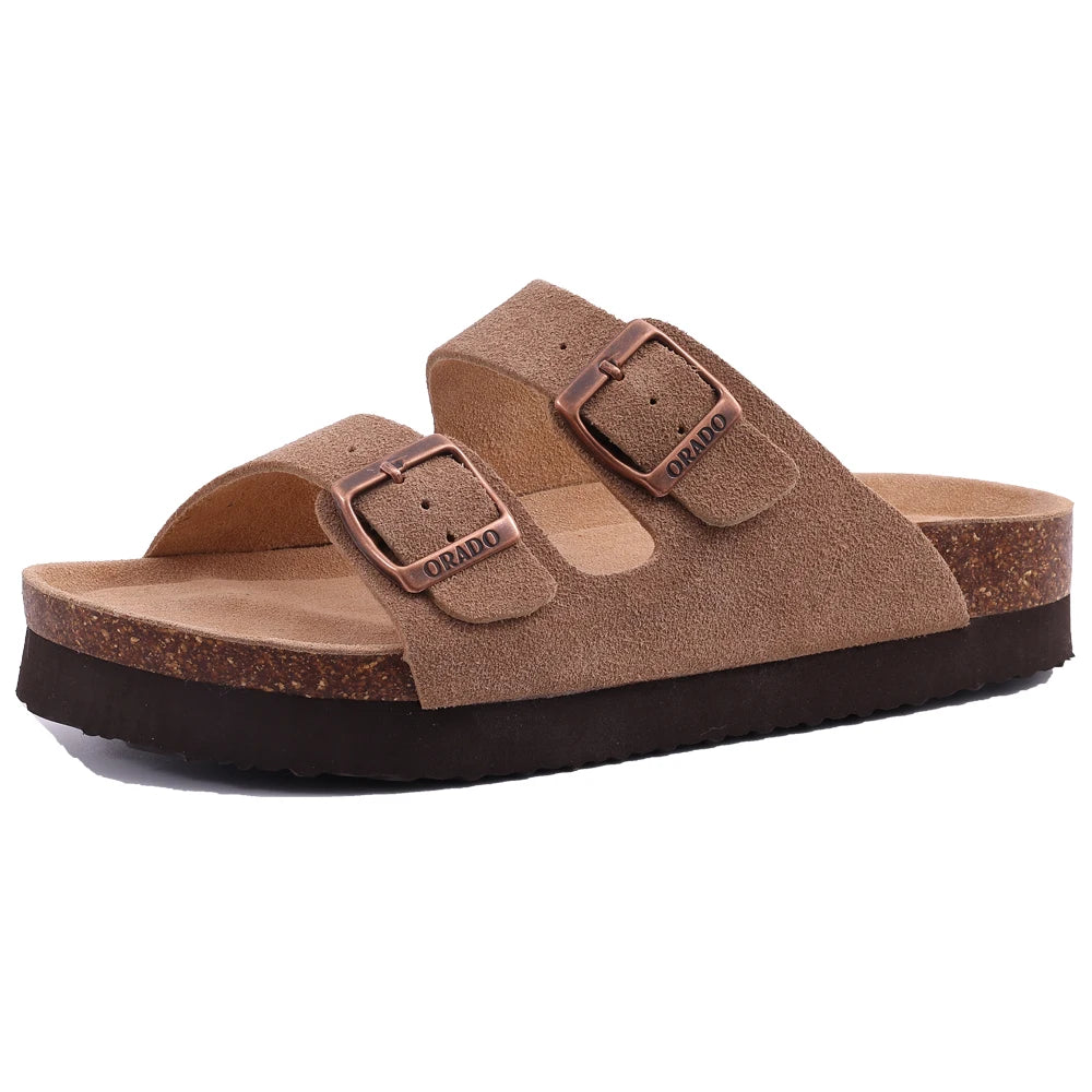 Suede Arch-Support Mules — Cork Footbed Slip-On Clogs — product image 9