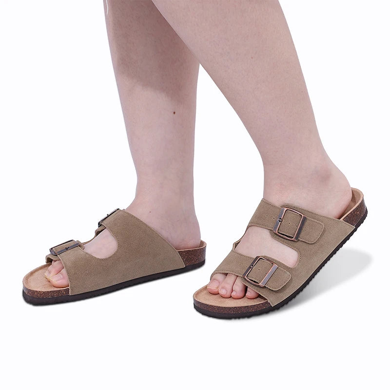Suede Arch-Support Mules — Cork Footbed Slip-On Clogs — product image 4