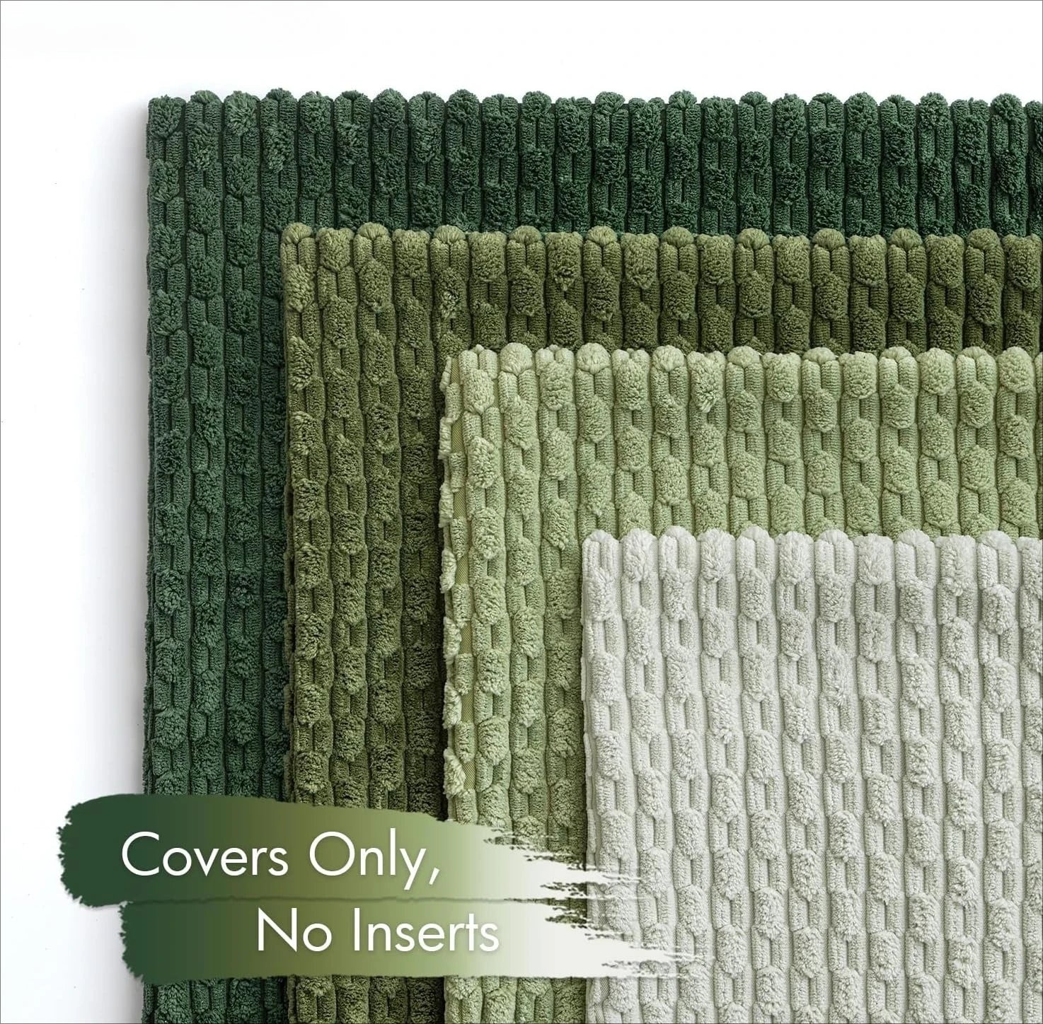 Striped Corduroy Cushion Covers — Hidden Zip, 3 Sizes — product image 5