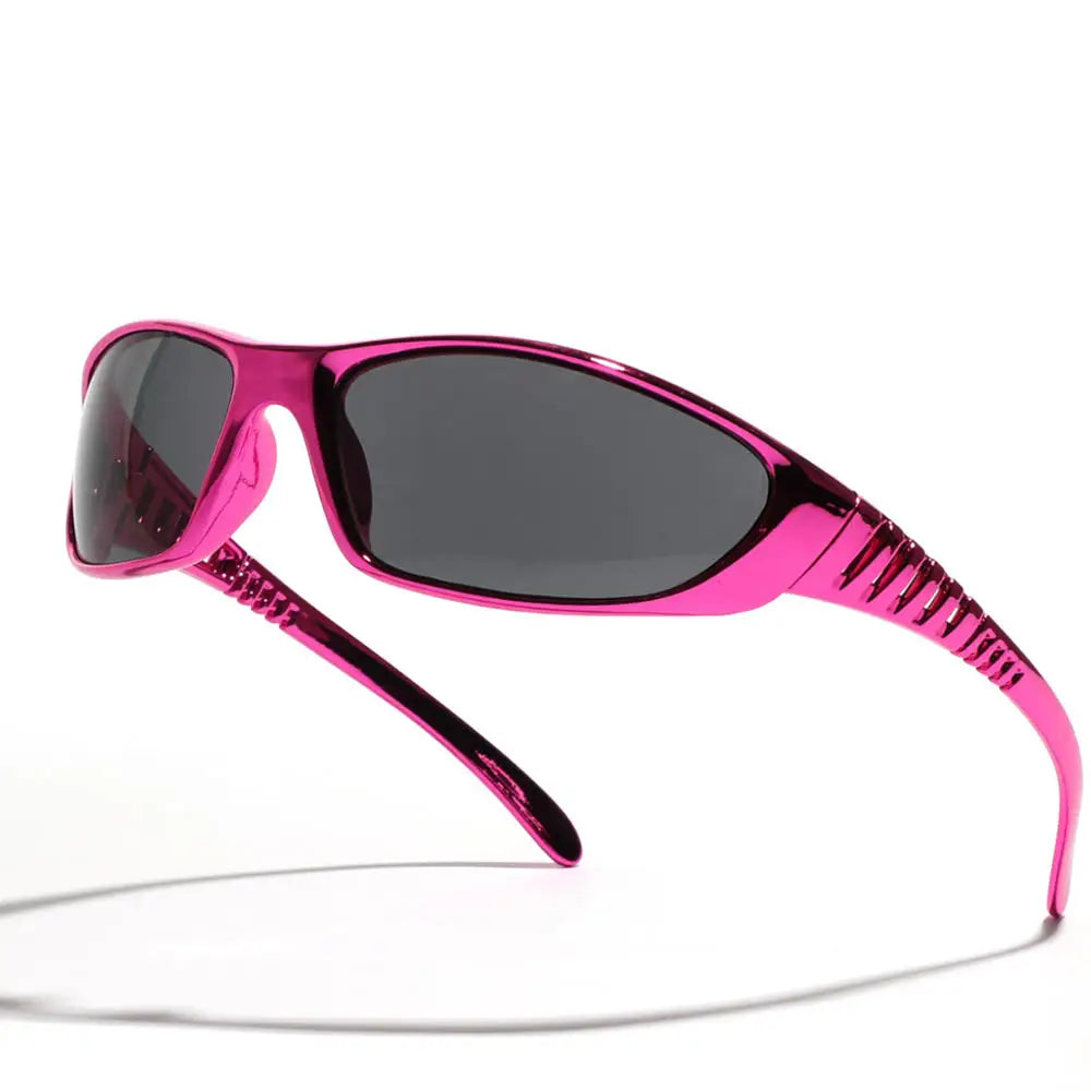 Y2K Cutout Sunglasses — Mirrored UV400 Futurist Shades