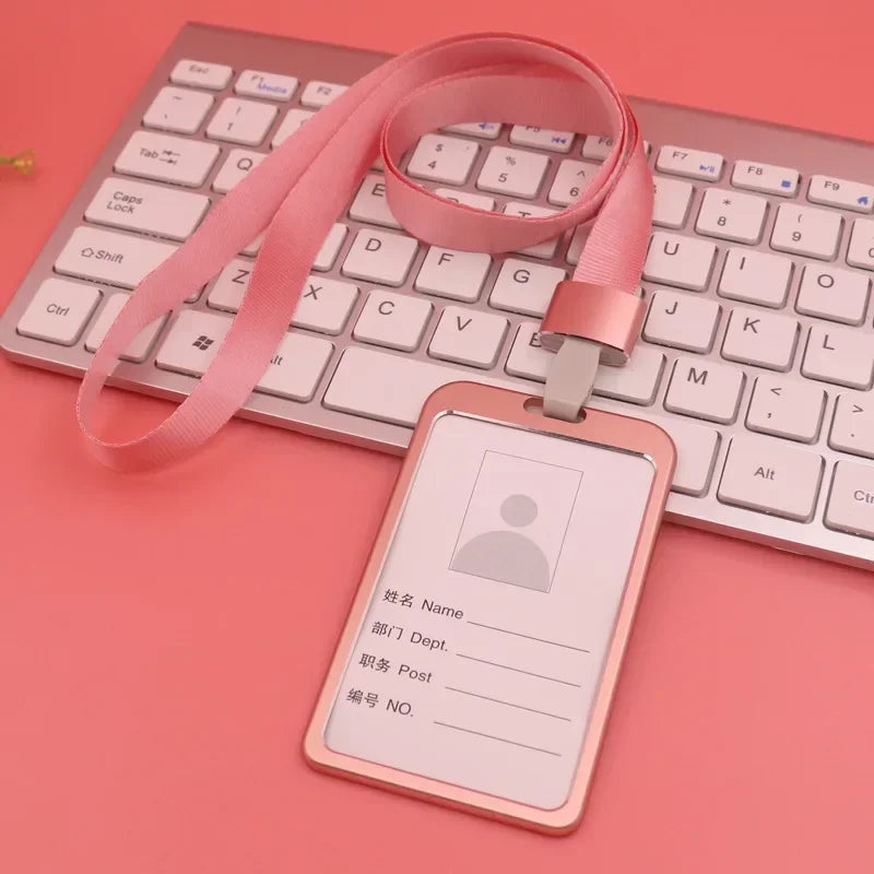 Aluminium ID Card Holder — Slim Badge Case with Lanyard — product image 7