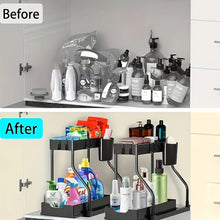 Under-Sink Pull-Out Rack — 2-Tier Steel & PP Organiser — product image 4