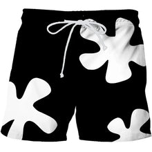 Quick-Dry Graphic Board Shorts — Mesh-Lined Swim Trunks