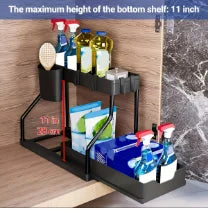 2-Tier Under-Sink Organiser — Pull-Out Storage Baskets — product image 6