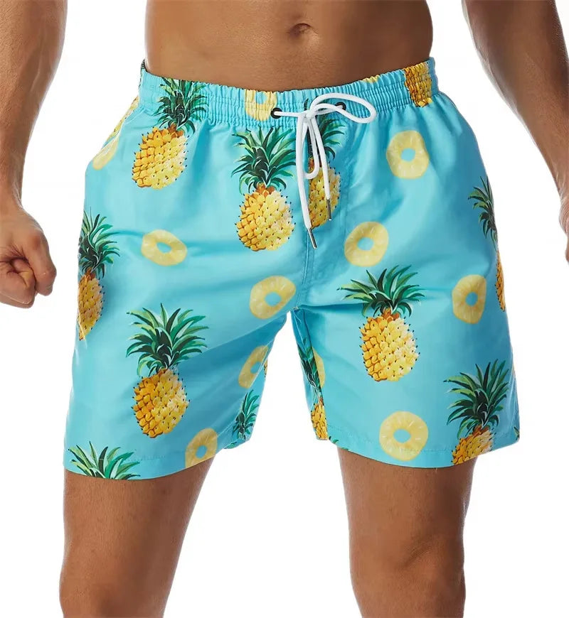 Quick-Dry Graphic Board Shorts — Mesh-Lined Swim Trunks — product image 2