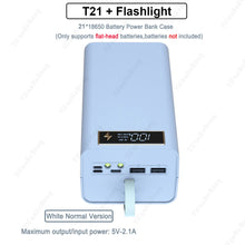 21×18650 DIY Power Bank Case — PD & Qi Wireless Shell