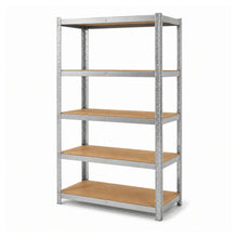 5-Tier Galvanised Steel Shelving — 875 kg Boltless Rack on a pure white background