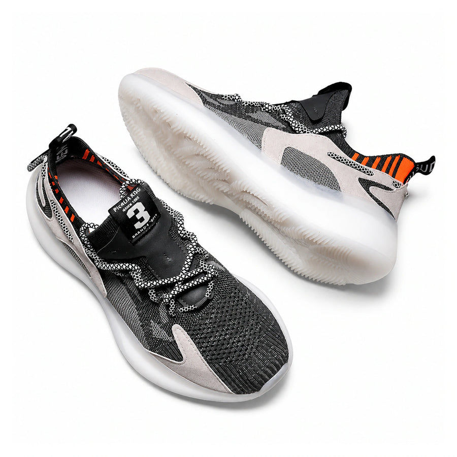 Air-Mesh Running Shoes — Lightweight Knit Trainers on a pure white background
